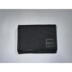 Porter Yoshida Trifold Black Nylon & Leather Wallet